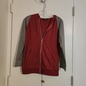 Hype Red and grey light zip up hoody sporty size L